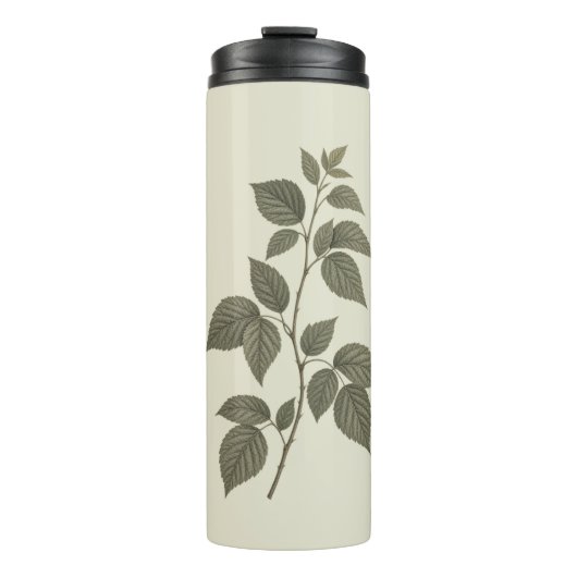 Bouteilles Isothermes Branche de framboisier vert vintage (Devant)