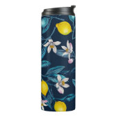 Bouteilles Isothermes Branches de citron avec fleurs et fruits sur le bl (Tourné sur la gauche)