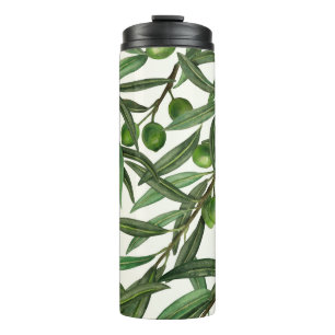 Bouteilles Isothermes Branches d'olive sur blanc