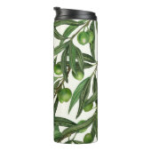 Bouteilles Isothermes Branches d'olive sur blanc (Tourné sur la droite)