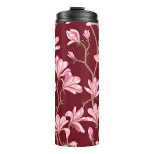 Bouteilles Isothermes Branches Magnolia : Illustration Vintage florissan