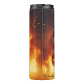 Bouteilles Isothermes Bravoure des pompiers Conception du drapeau patrio (Dos)