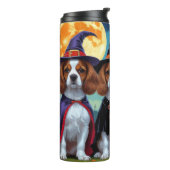 Bouteilles Isothermes Bretagne Chiens espagnols Citrouille Halloween Fun (Tourné sur la gauche)