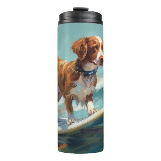 Bouteilles Isothermes Bretagne Spaniel Beach Surf Peinture (Devant)