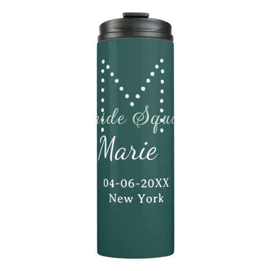 Bouteilles Isothermes Bride squad add name monogram bridesmaid blue (Devant)