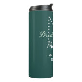 Bouteilles Isothermes Bride squad add name monogram bridesmaid blue (Tourné sur la gauche)