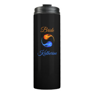 Bouteilles Isothermes Bride - Twin Flame Mariage thème-Noir-