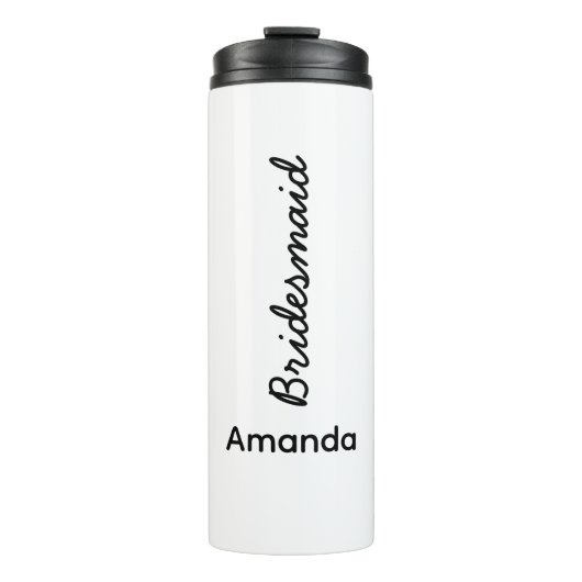 Bouteilles Isothermes Bridesmaid Monogrammes Nom Mariage Cadeau Favorise (Devant)