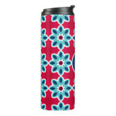 Bouteilles Isothermes Bright Red and Blue Modern Geometric Personalised (Tourné sur la gauche)