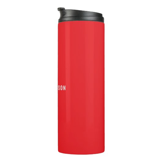 Bouteilles Isothermes Bright Red Professional Plain Modern Elegant Name (Tourné sur la droite)