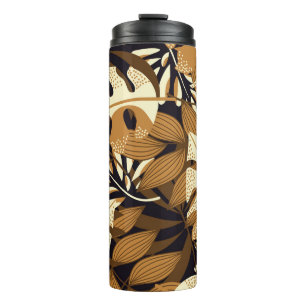 Bouteilles Isothermes Bright Tropical Feuilles Dark Motif