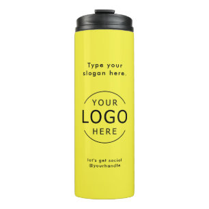 Bouteilles Isothermes Bright Yellow Simple Logo Société Swag