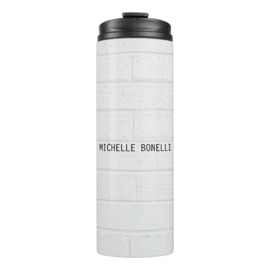 Bouteilles Isothermes Briques murales grises Conception Plaque lisible M (Devant)
