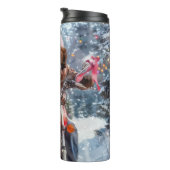 Bouteilles Isothermes Brittany Spaniel Dog équitation moto Noël (Tourné sur la droite)