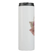 Bouteilles Isothermes Broderie Rose Boho Floral Initiale M (Dos)