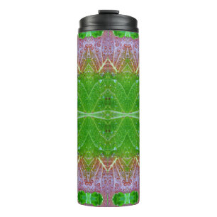 Bouteilles Isothermes Bronze et Feuilles verts Ikat