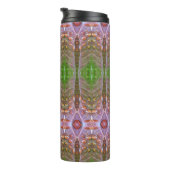 Bouteilles Isothermes Bronze & Feuille verte Ikat 17 (Tourné sur la droite)