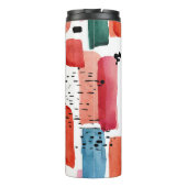 Bouteilles Isothermes Brosse à Doodle : Bleu orange (Dos)