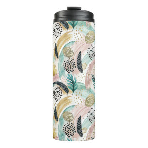 Bouteilles Isothermes Brosse botanique et Abstraite or