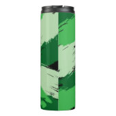Bouteilles Isothermes Brosse nuances de nom vert avec monogramme (Dos)