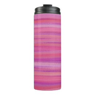 Bouteilles Isothermes Brosse rose et violet rayée