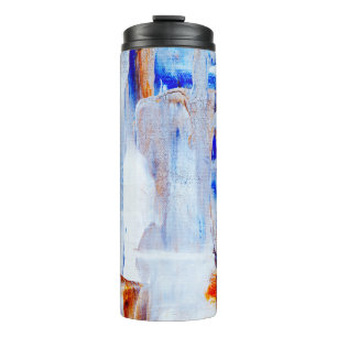 Bouteilles Isothermes Brown and blue liquid painting