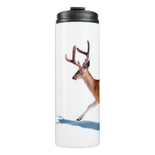 Bouteilles Isothermes Brown DEER SUR ARRIÈRE - PLAN BLANC