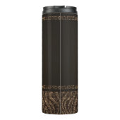 Bouteilles Isothermes Brown & Gold Sparkle Zebra Imprimer Glamour Chic (Dos)