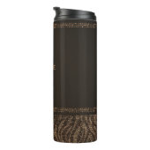 Bouteilles Isothermes Brown & Gold Sparkle Zebra Imprimer Glamour Chic (Tourné sur la droite)
