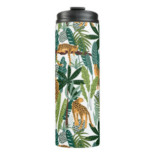 Bouteilles Isothermes Brown leopard in the tropical lush jungle leaves