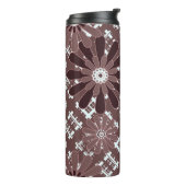 Bouteilles Isothermes Brown, motif de fleurs (Tourné sur la gauche)