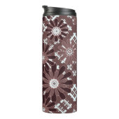 Bouteilles Isothermes Brown, motif de fleurs (Tourné sur la droite)
