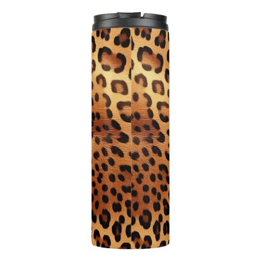 Bouteilles Isothermes Brown noir Empreinte de léopard or (Dos)