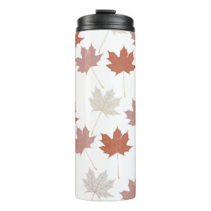 Bouteilles Isothermes Brown rouge automne Floral Feuille Y2K Motif