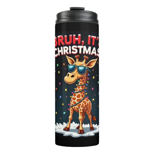 Bouteilles Isothermes Bruh C'est Noël Giraffe Dabbing Dabbing Long Sle (Devant)