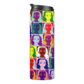 Bouteilles Isothermes brunâtre fille noire pop art (Tourné sur la droite)