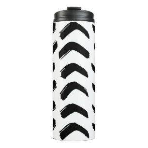 Bouteilles Isothermes Brush strokes vintage motif sans soudure. Noir et
