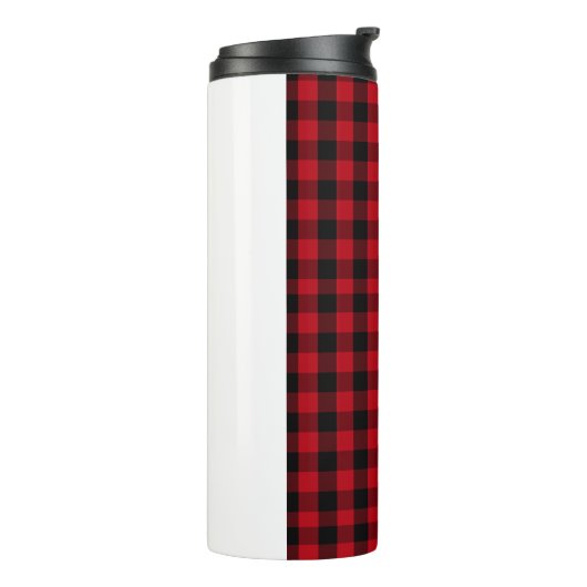 Bouteilles Isothermes Buffalo plaid Motif noir et rouge (Tourné sur la gauche)