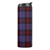 Bouteilles Isothermes Buffalo plaid navy blue red monogram name (Tourné sur la gauche)