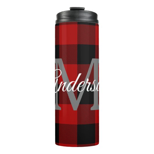 Bouteilles Isothermes Buffalo rouge abattu | Initiale personnelle | Cade (Devant)