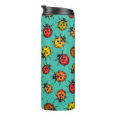 Bouteilles Isothermes Bugs colorés sur turquoise (Tourné sur la droite)