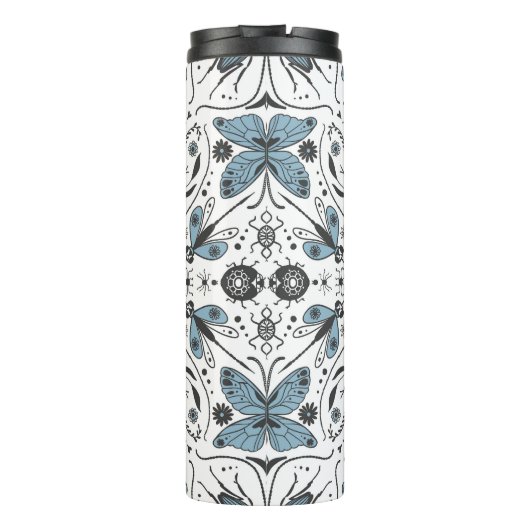 Bouteilles Isothermes Bugs, noir et bleu (Dos)