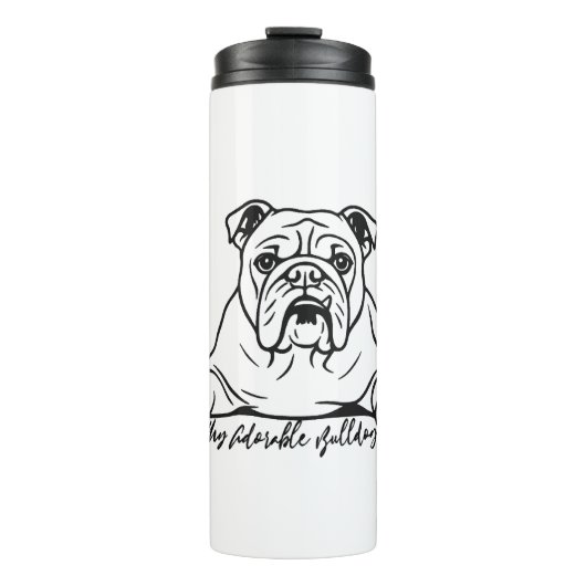 Bouteilles Isothermes Buldogue adorable (Devant)