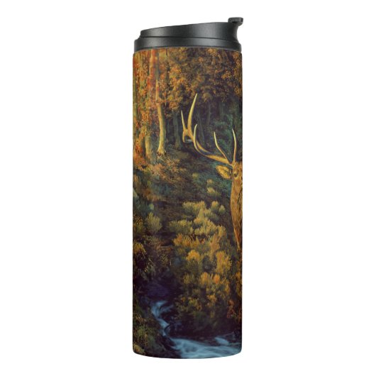 Bouteilles Isothermes Bull Elk dans la forêt d'automne (Tourné sur la gauche)