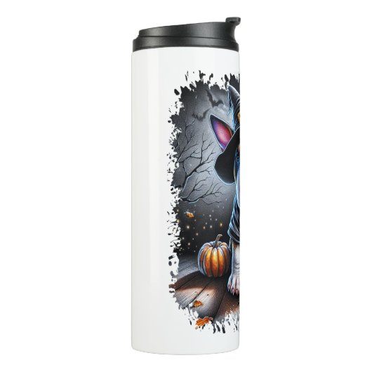 Bouteilles Isothermes Bull Terrier Chien Halloween (Tourné sur la gauche)