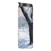 Bouteilles Isothermes Bull Terrier Laisser neiger Noël (Tourné sur la droite)