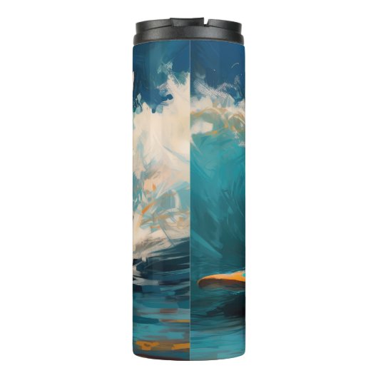 Bouteilles Isothermes Bull Terrier Plage Surf Peinture (Dos)