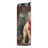 Bouteilles Isothermes Bulldog à Noël de neige (Tourné sur la gauche)