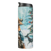 Bouteilles Isothermes Bulldog équitation moto Noël (Tourné sur la droite)