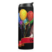 Bouteilles Isothermes Bulldog français avec ballons (Tourné sur la gauche)